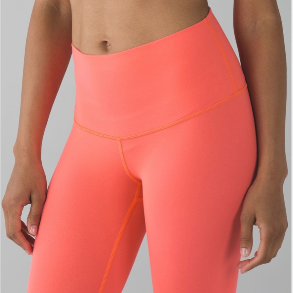 Lululemon Reversible Full On Luon Wunder Under Pink and Gray 28” Size 8